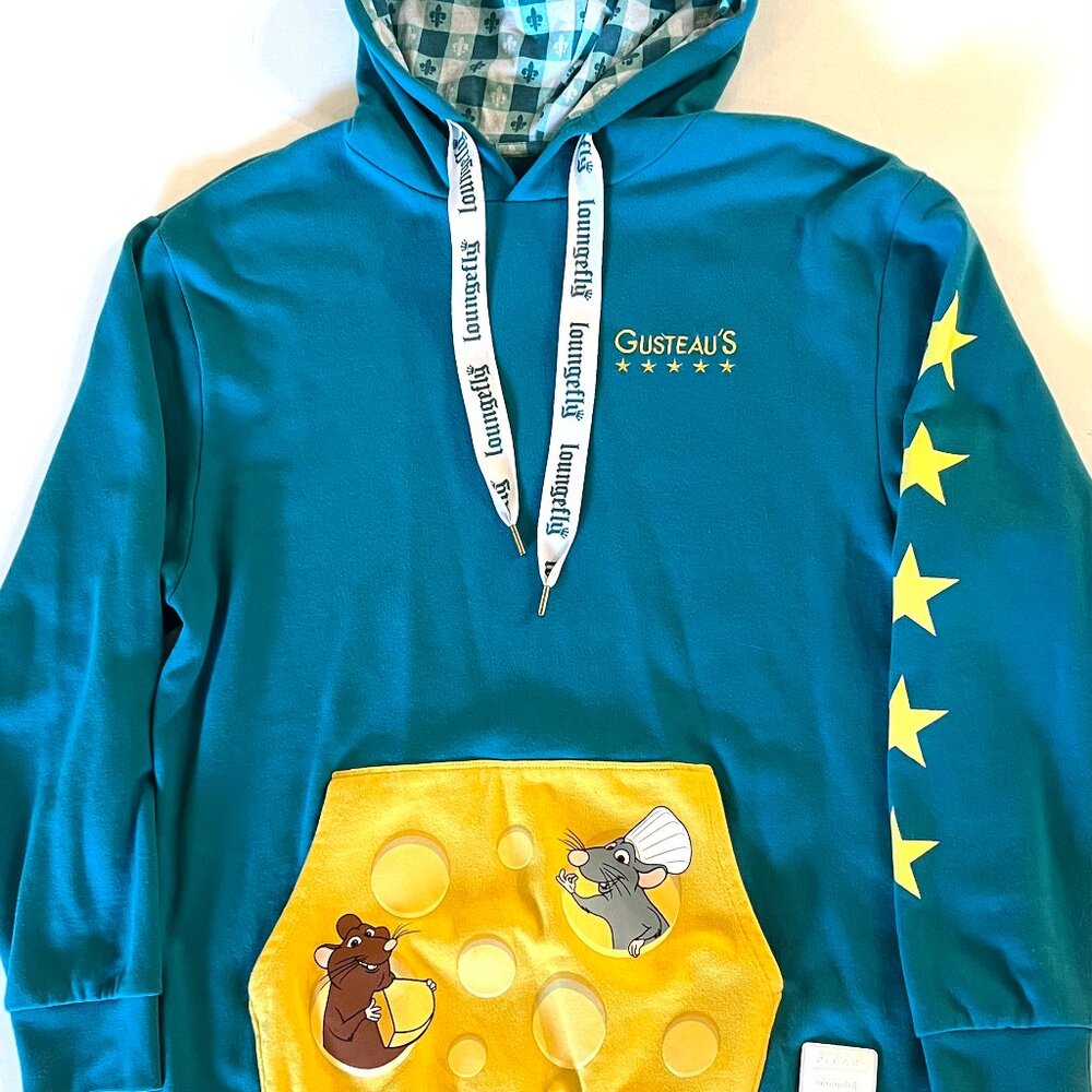 Loungefly Pixar Disney Ratatouille Gusteau Restaurant L Unisex Hoodie Women Men - Picture 2 of 7